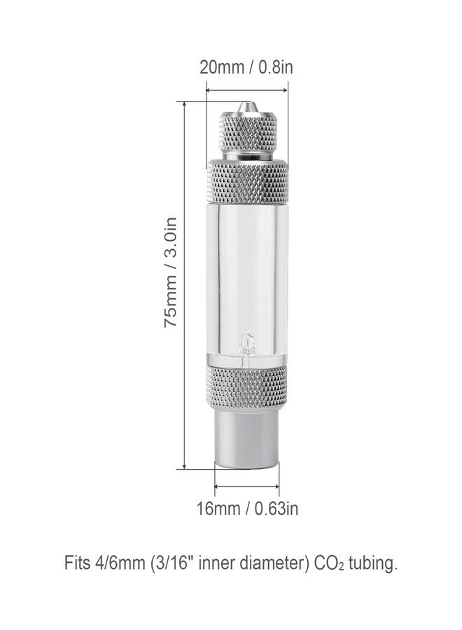 Clscea Aquarium CO2 Bubble Counter with Built-in Check Valve for CO2 Generator Regulator, Single Head - Image 4